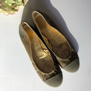 J. CREW CECE CANVAS & LEATHER FLATS